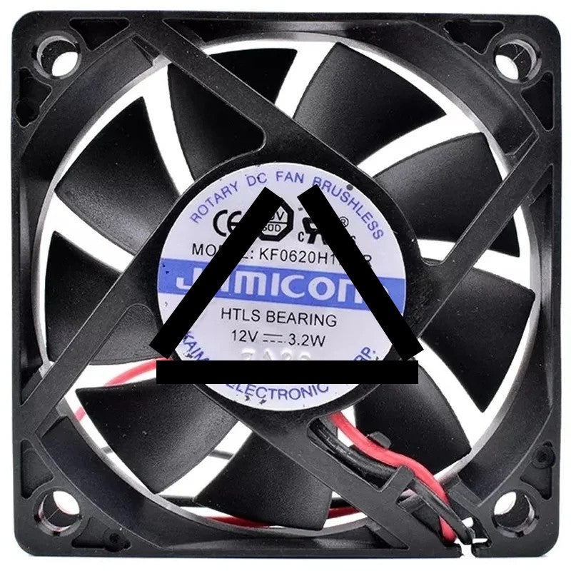 JAMICON KF0620H1H-R 12V 3.2W 2 Wires HTLS Bearing Cooling Fan