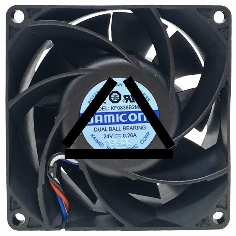 JAMICON KF0838B2MR-R DC 24V 0.26A 8038 Dual Ball Bearing Axial Fan