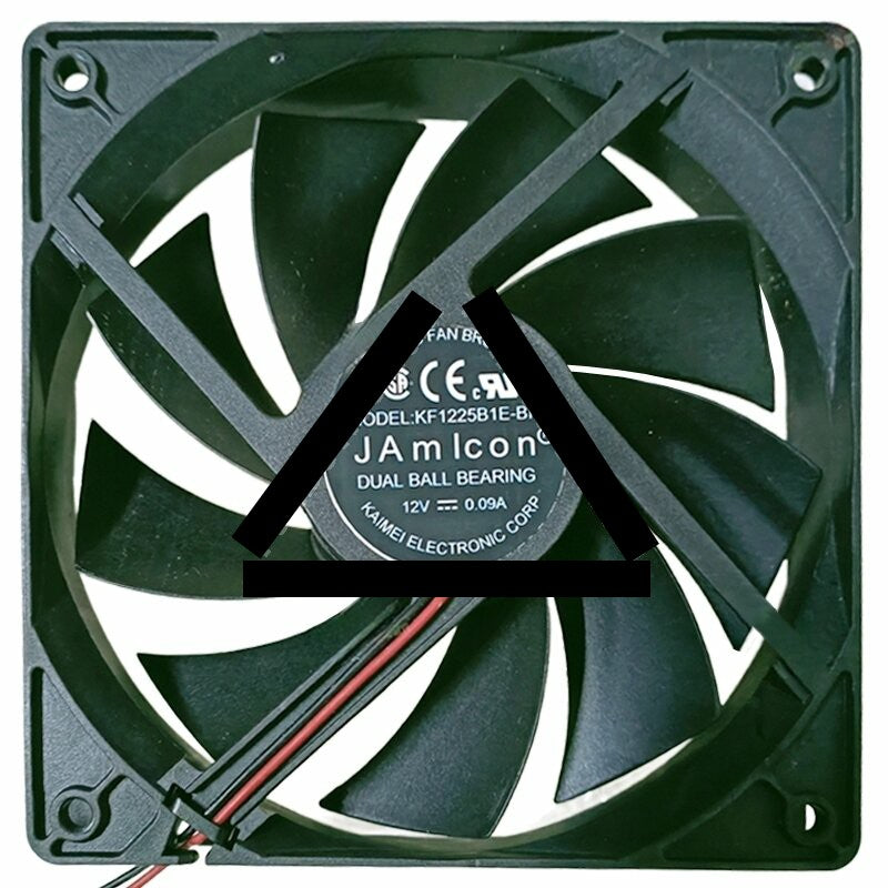 JAMICON KF1225B1E-BR DC 12V 0.09A Dual Ball Bearing Axial Cooling Fan