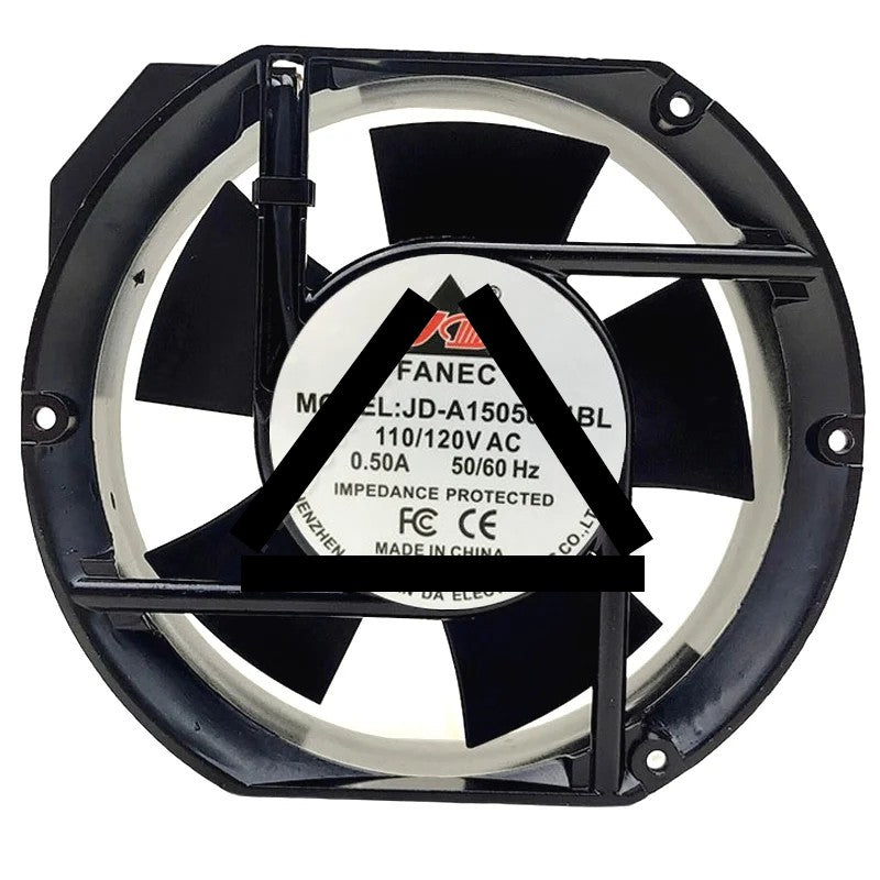 JD JD-A15050H1BL AC 110/120V 0.50A Impedance Protected Cooling Fan