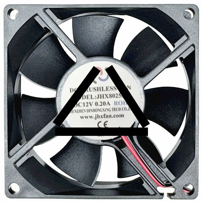 JHX JHX8025S12 12V 0.20A 2 Wires DC Brushless Axial Cooling Fan