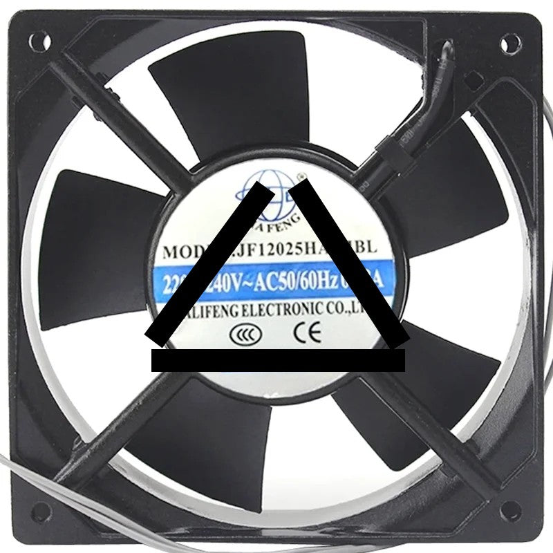 JIA FENG JF12025HA2HBL AC 220V-240V 0.08A 2 Wires Cooling Fan