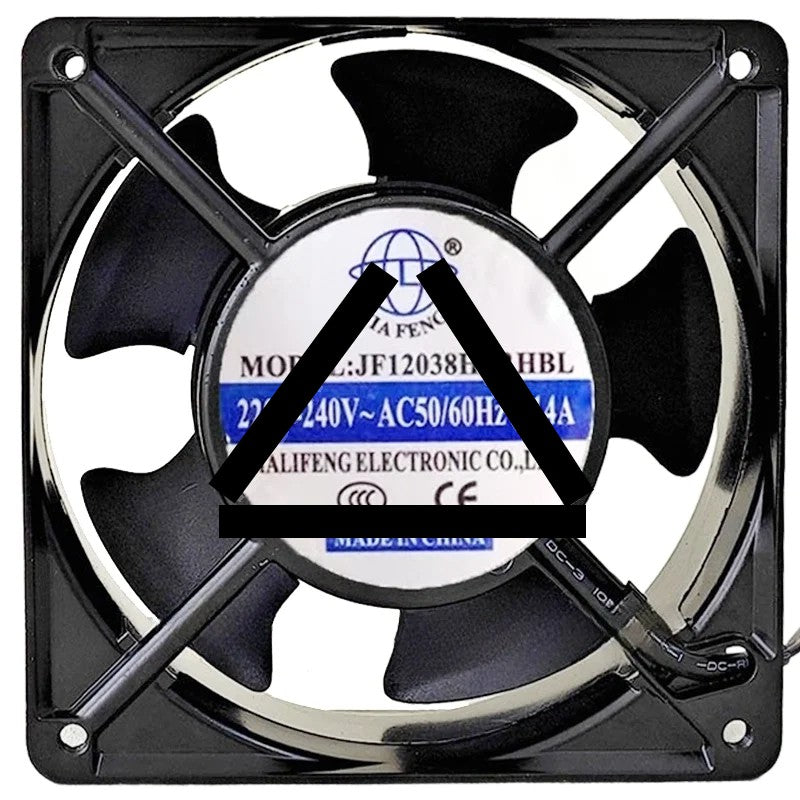 JIA FENG JF12038HA2HBL 220V-240V 0.14A 2 Wires Cooling Fan