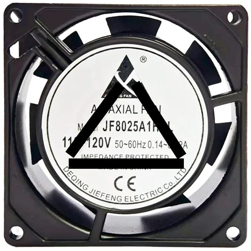 JIE FENG FAN JF8025A1HSL 110~120V 0.14~0.12A Impedance Protected Cooling Fan