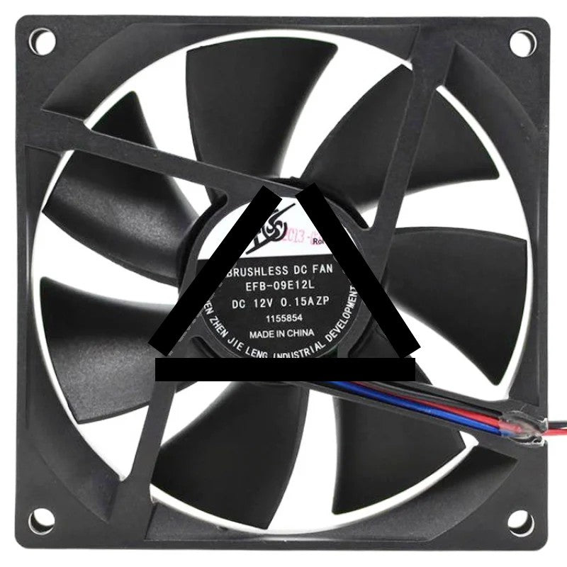 JIE LENG EFB-09E12L 12V 0.15A 3 Wires Brushless Axial Fan