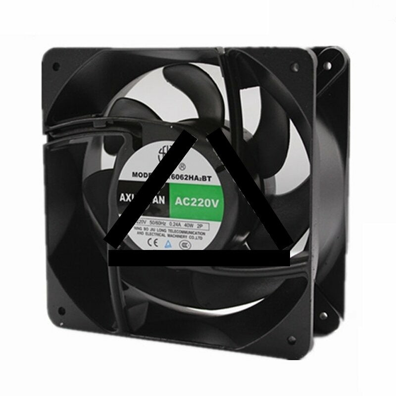 JIU LONG G16062HA2BT AC 220V 0.2A 2 Wires Axial Cooling Fan