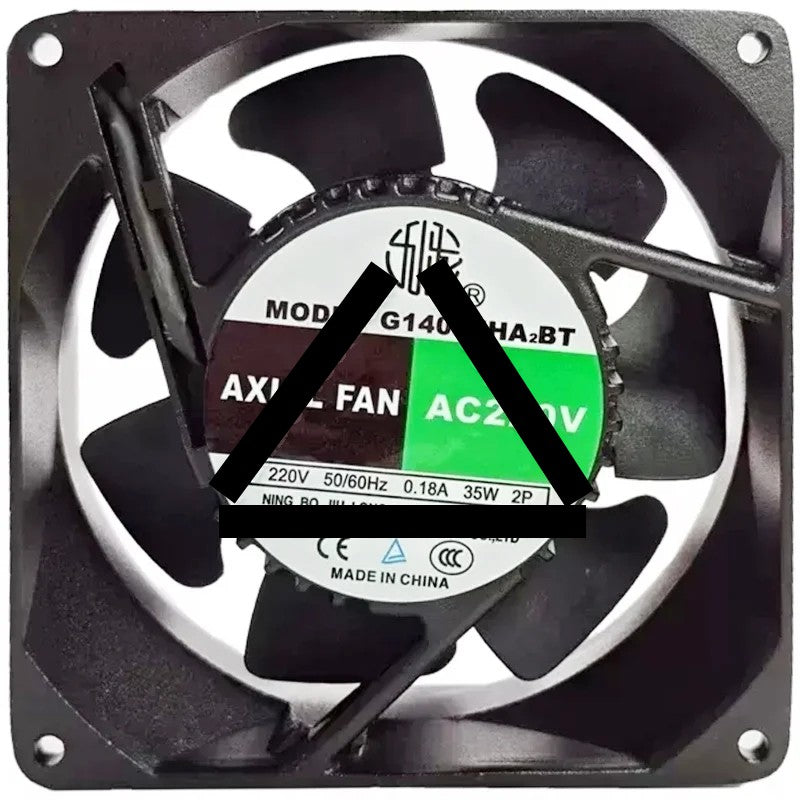 JIULONG G14045HA2BT AC 220V 0.18A 35W 2 Wires Axial Cooling Fan