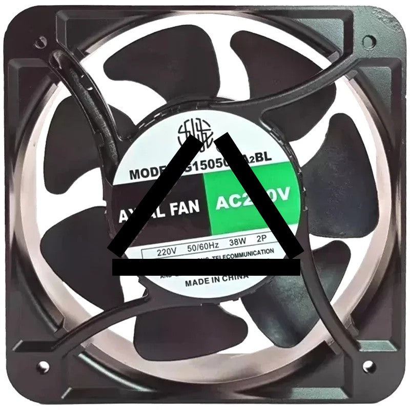 JIULONG G15050HA2BL AC 220V 38W 2 Wires Axial Cooling Fan