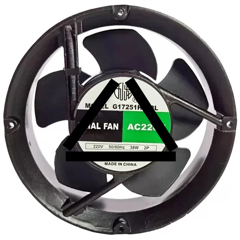 JIULONG G17251HA2BL AC 220V 38W 2 Wires Axial Cooling Fan