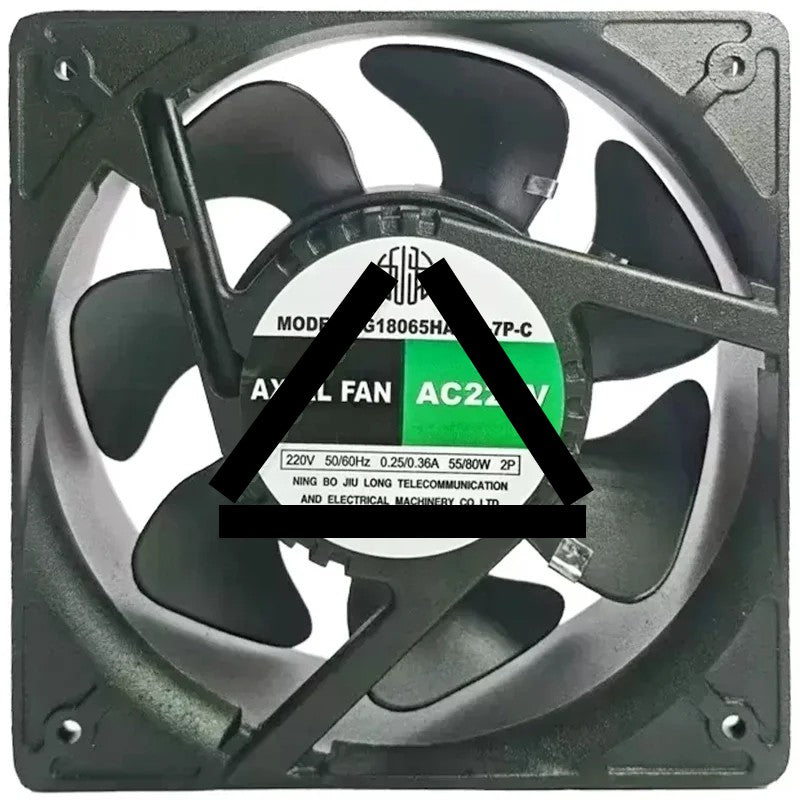 JIULONG LG18065HA2BL-7P-C 220V 0.25/0.36A 55/80W 2 Wires Cooling Fan