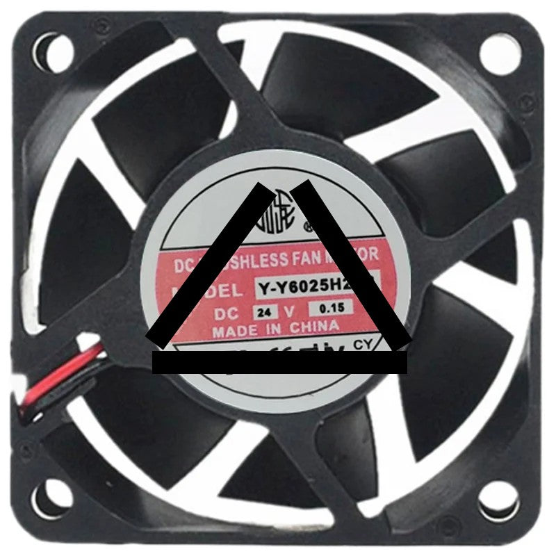 JIULONG Y-Y6025H24B 24V 0.15A 2 Wires Axial Cooling Fan