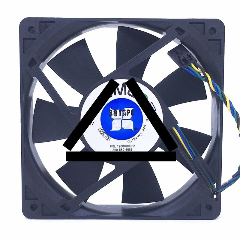 JMC 12000B0038 DC 12V 1.84A 2 Wires / 3 Wires / 4 Wires Axial Cooling Fan
