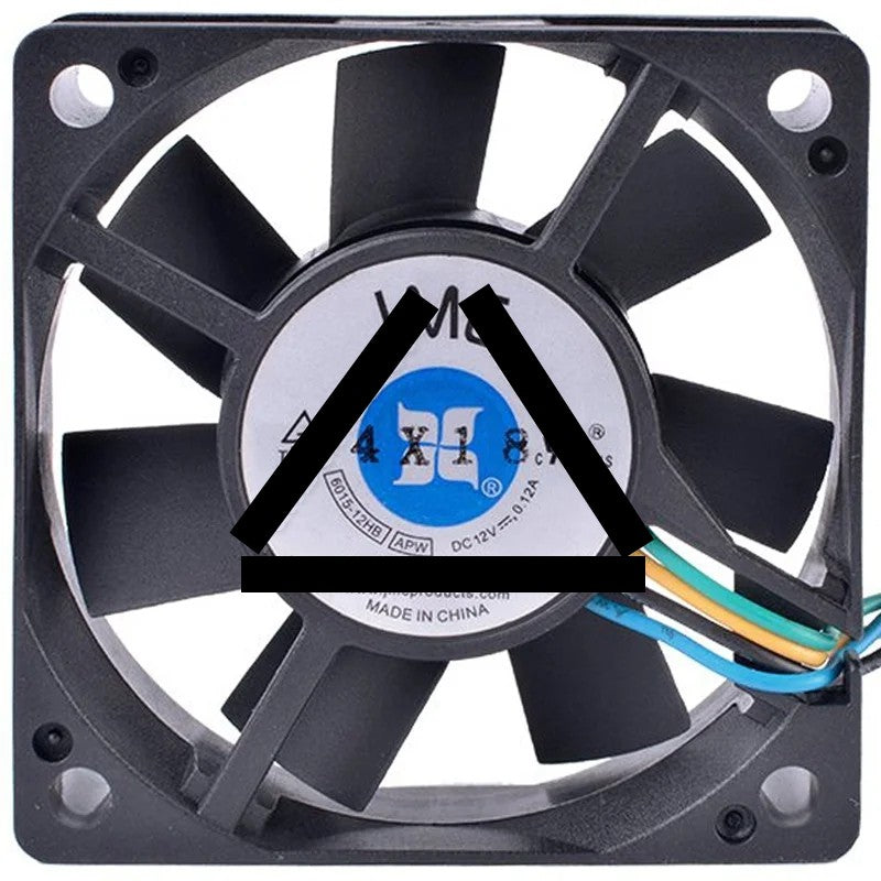 JMC 6015-12HB APW 602611PW-6 12V 0.12A 4 Wires Cooling Fan