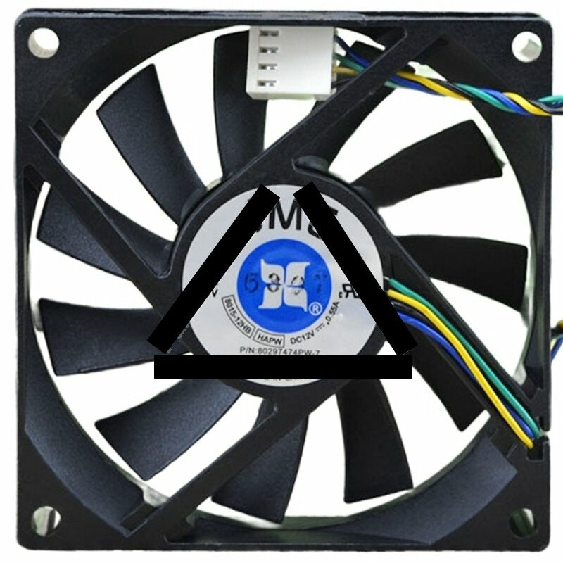 JMC 8015-12HB DC 12V 0.55A 4 Wires Axial Cooling Fan