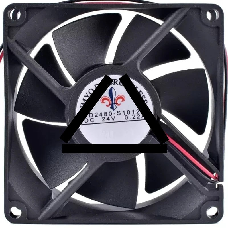 JMYO FD2480-S1012E 24V 0.22A DC Brushless 2 Wires Axial Cooling Fan