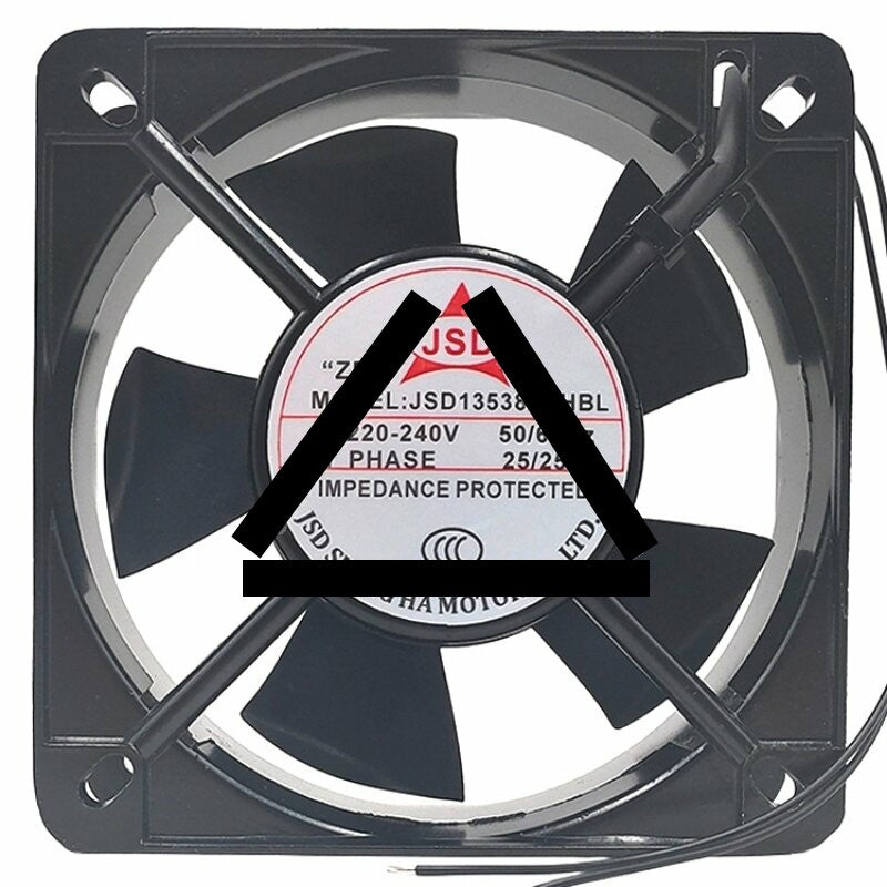 JSD13538A2HBL AC 220-240V 25W Impedance Protected Axial Cooling Fan