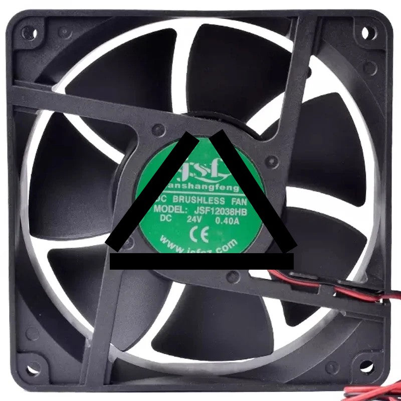 JSF JSF12038HB 24V 0.40A 2 Wires DC Brushless Axial Cooling Fan