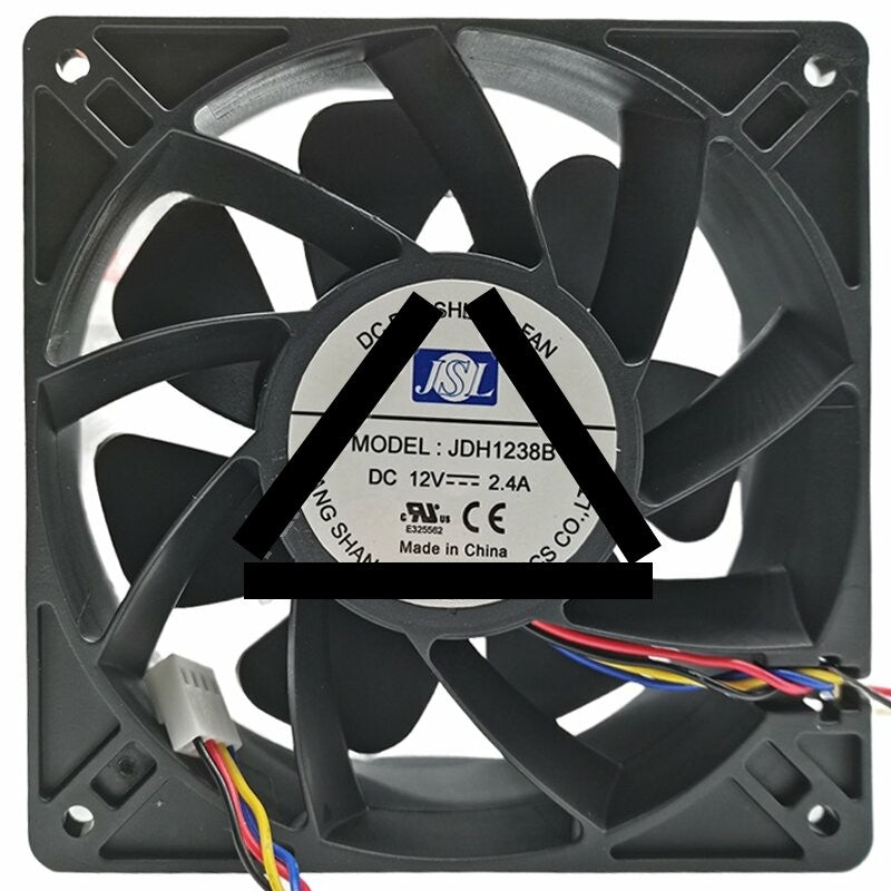 JSL JDH1238B 12V 2.4A 4 Wires 12038 DC Brushless PWM Axial Cooling Fan