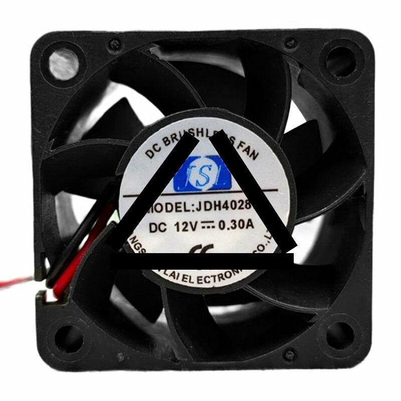 JSL JDH4028B DC 12V 0.30A 2 Wires Axial Cooling Fan