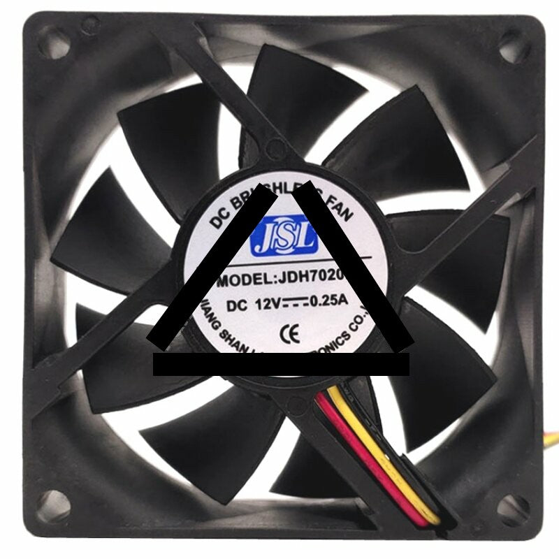 JSL JDH7020B DC 12V 0.25A 2 Wires / 3 Wires Brushless Cooling Fan