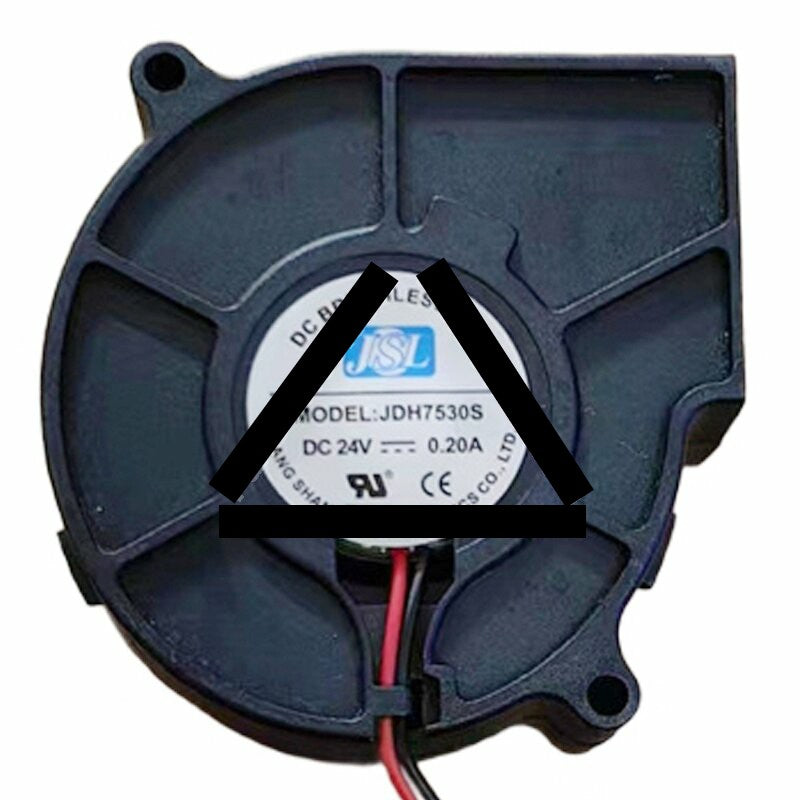 JSL JDH7530S 24V 0.20A 2 Wires DC Brushless Blower Cooling Fan