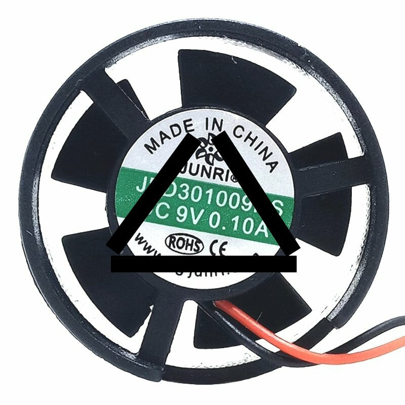 JUNRI JFD301009HS DC 9V 0.10A 2 Wires Axial Cooling Fan