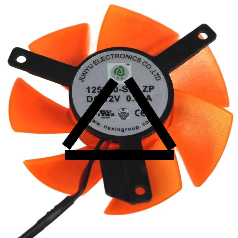 JUNYU 125010-SL2ZP 12V 0.08A 2 Wires Axial Cooling Fan