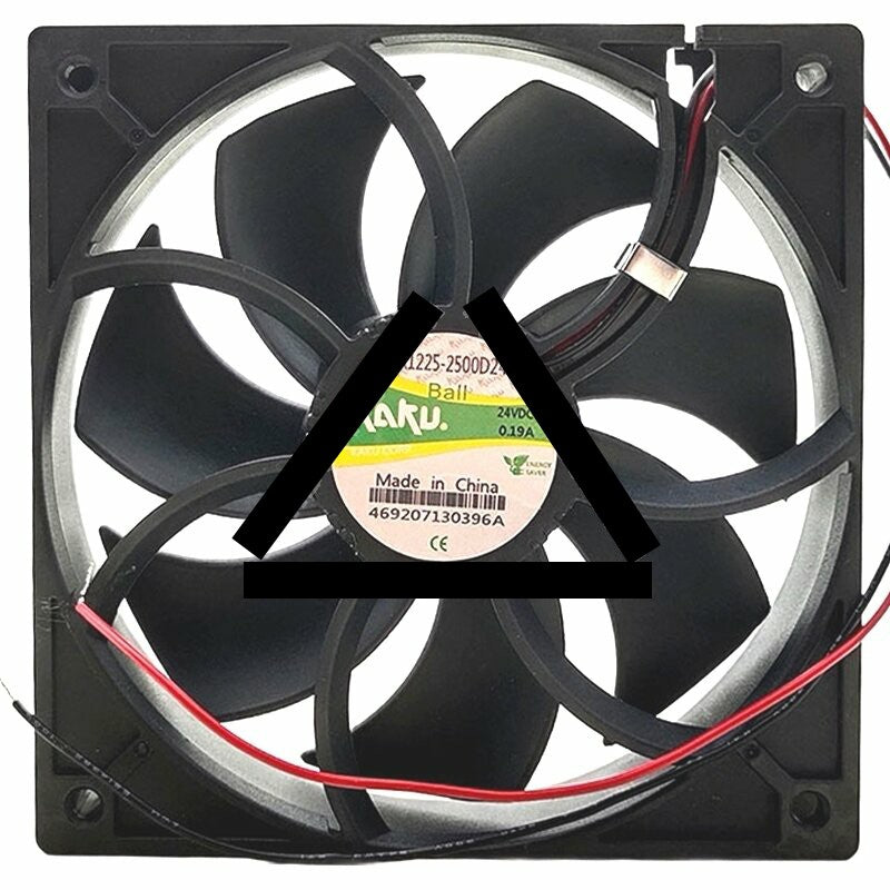 KAKU KA1225-2500D24B DC 24V 0.19A 12025 Ball Bearing Axial Cooling Fan