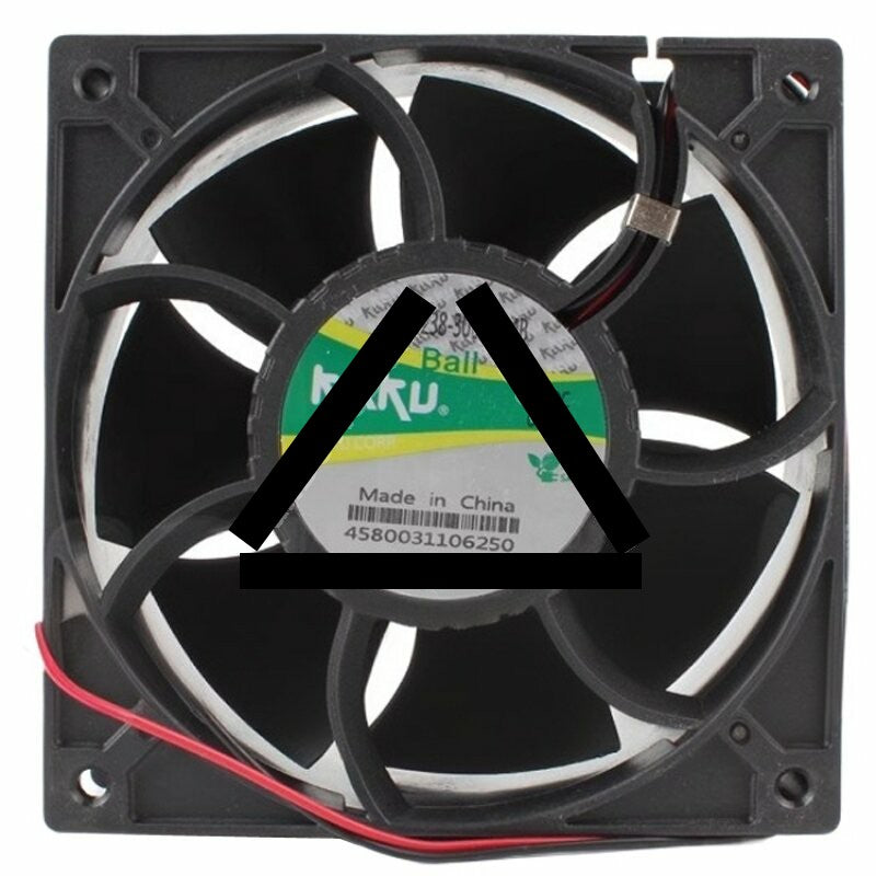 KAKU KA1238-3000D24B DC 24V 0.26A 2 Wires Axial Cooling Fan