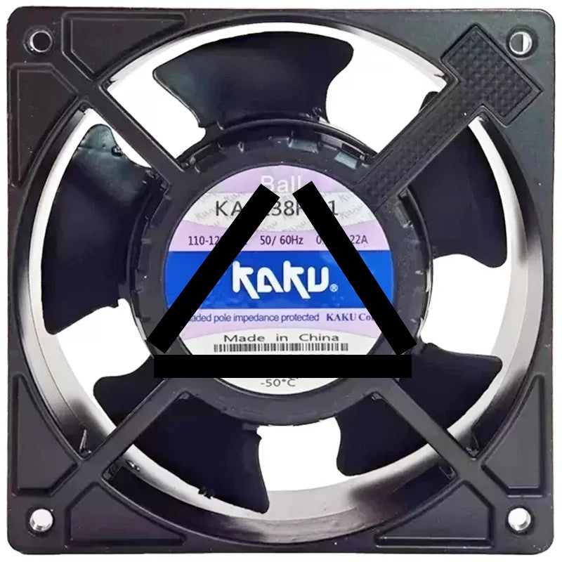 KAKU KA1238HA1 110-120V 0.28/0.22A 2 Wires Ball Bearing Cooling Fan