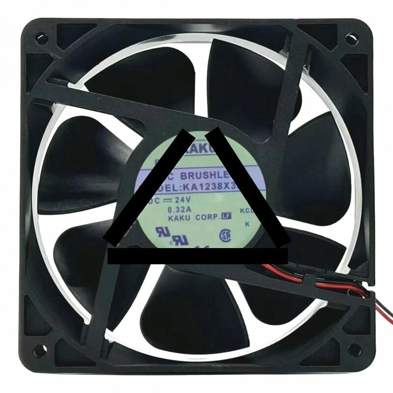 KAKU KA1238X3200 DC 24V 0.32A 2 Wires Brushless Axial Cooling Fan