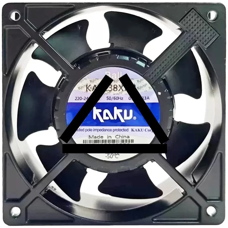 KAKU KA1238XA2 AC 220-240V 0.15/0.13A 2 Wires Ball Bearing Cooling Fan