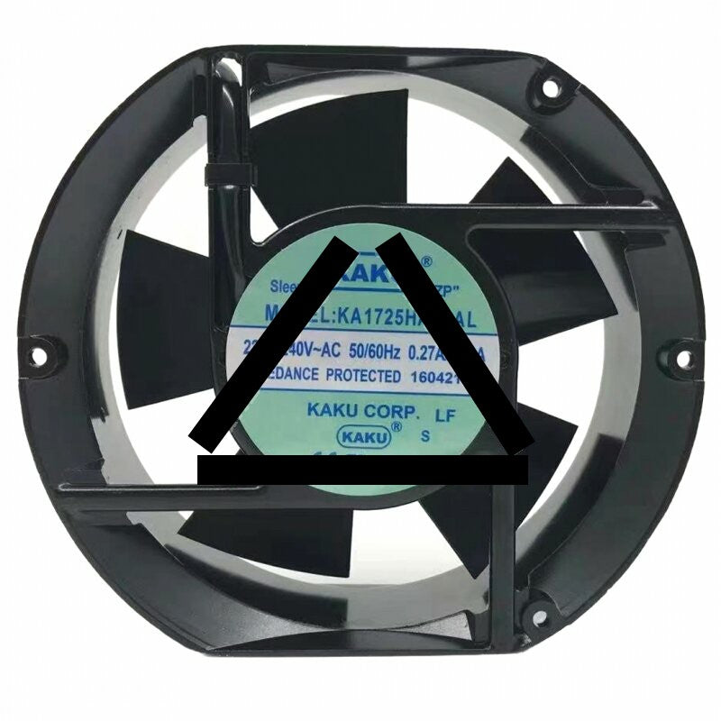 KAKU KA1725HA2SAL AC 220-240V 0.27A/0.23A Impedance Protected Axial Fan