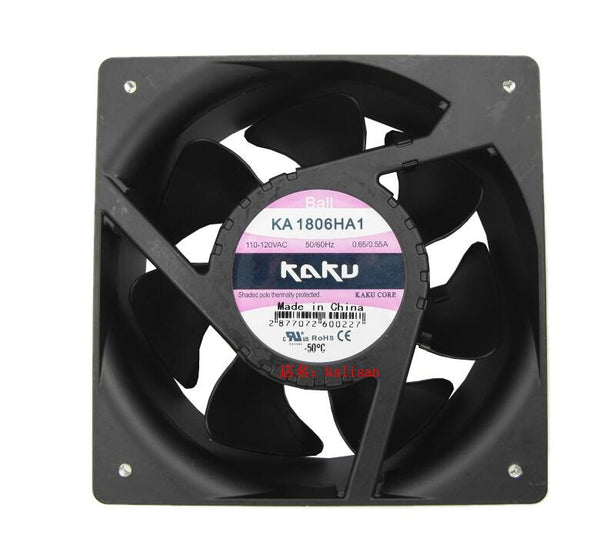 KAKU KA1806HA1 AC 110V 120V 0.65A 0.55A 180X180X65mm Server Square Fan