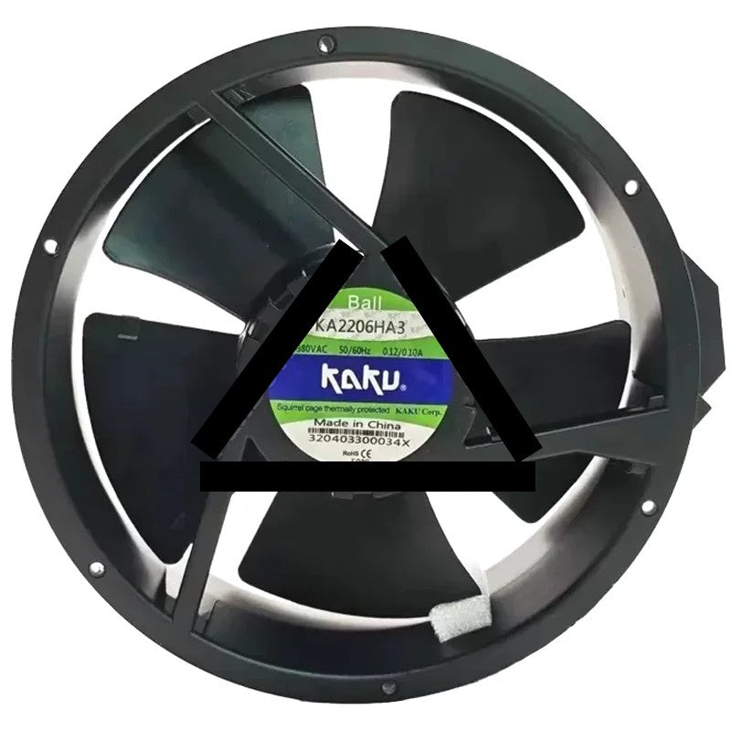 KAKU KA2206HA3 380V 0.12/0.10A 2 / 3 Wires Thermally Protected Cooling Fan