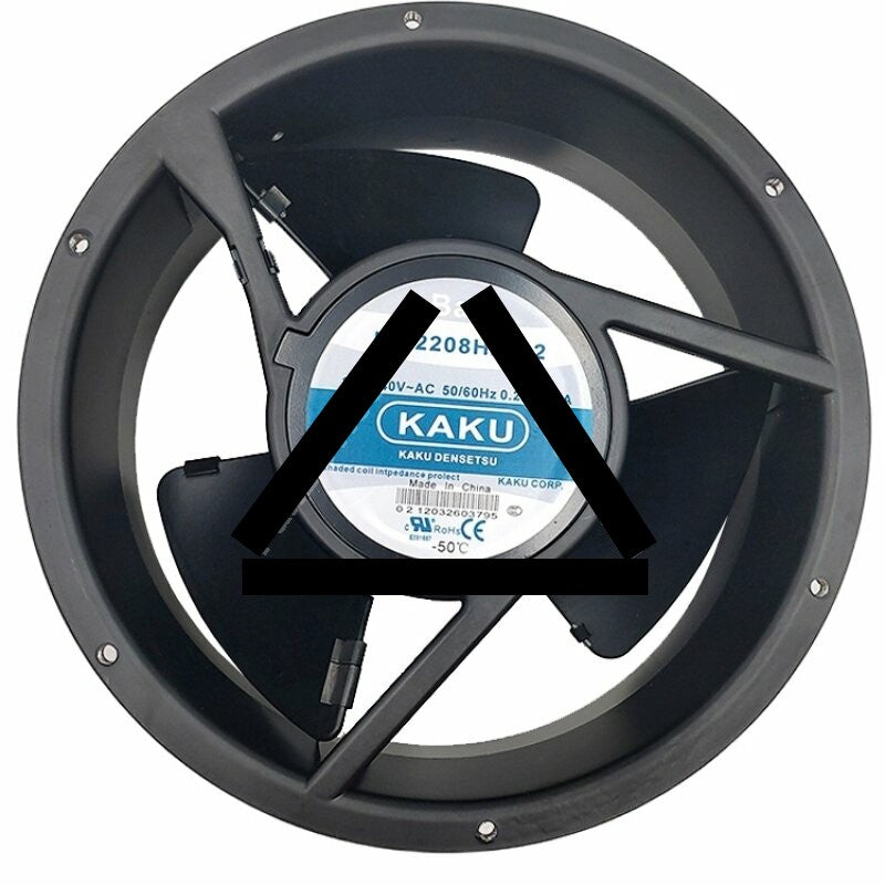 KAKU KA2208HA2-2 AC 220-240V 0.22/0.29A 2 Wires Axial Cooling Fan