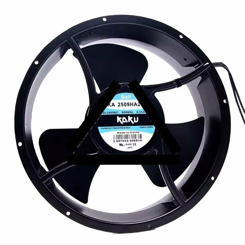 KAKU KA2509HA2-4 AC 220-240V 0.31/0.29A 2 Wires Axial Cooling Fan