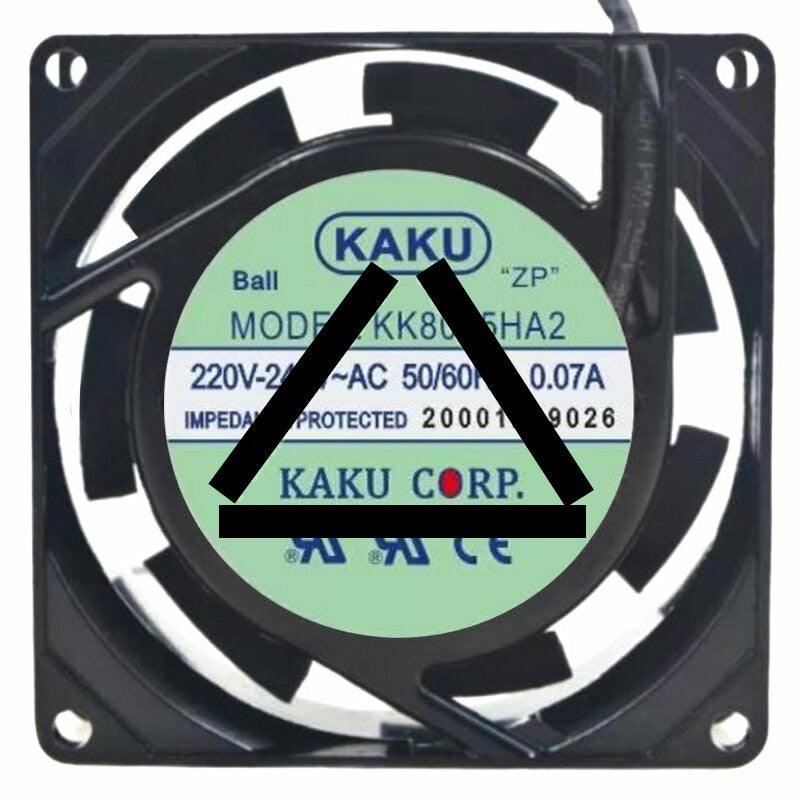 KAKU KK8025HA2 220V-240V 0.07A 2 Wires Cooling Fan