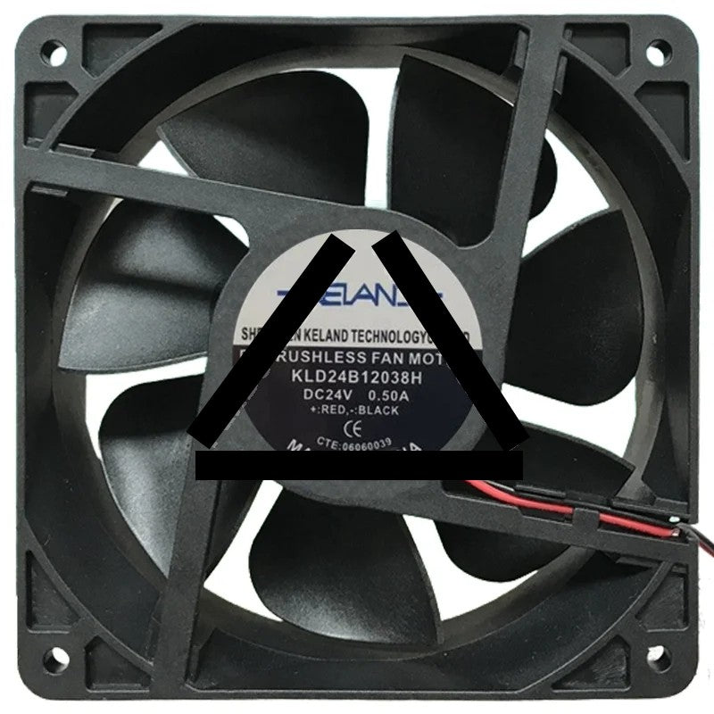 KELAND KLD24B12038H 24V 0.50A 2 Wires Axial Cooling Fan