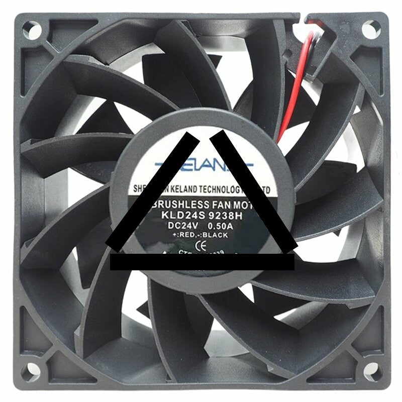 KELAND KLD24S9238H DC 24V 0.50A 2 Wires Brushless Axial Cooling Fan