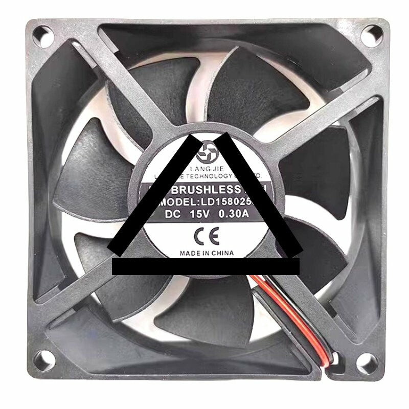 LANG JIE LD158025S DC 15V 0.30A 8025 Axial Brushless Cooling Fan