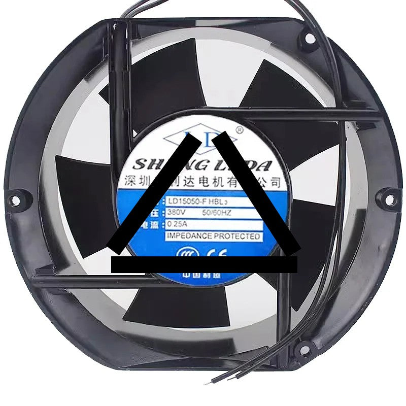 LD LD15050-F HBL3 380V 0.25A 2 Wires Impedance Protected Cooling Fan