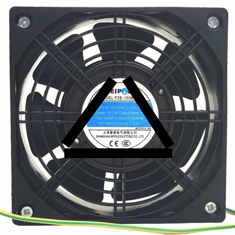 LEIPOLE F2E-120B-230 AC 230V 0.12/0.10A 18/15W 2 Wires Axial Cooling Fan