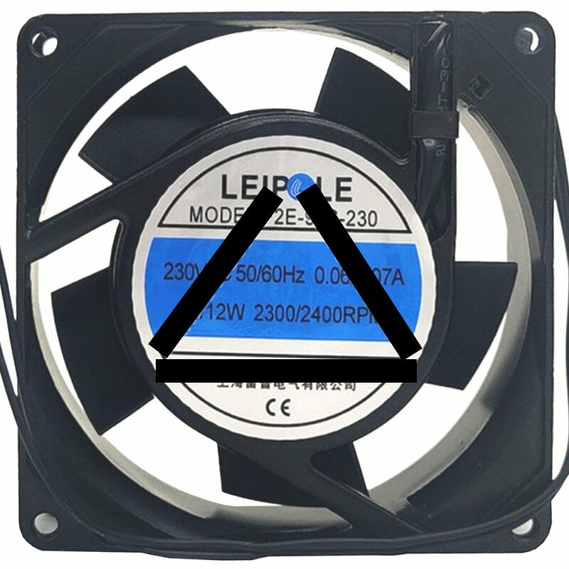 LEIPOLE F2E-92S-230 AC 230V 0.06/0.07A 10/12W 2 Wires Axial Cooling Fan