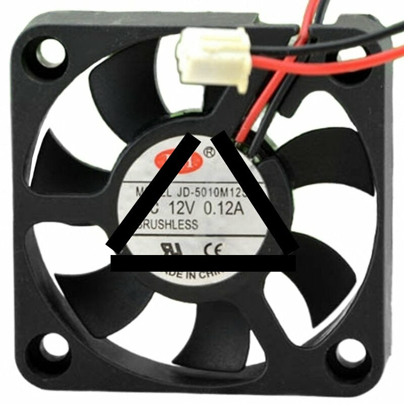 LH JD-5010M12S DC 12V 0.12A 2 Wires Brushless Axial Cooling Fan