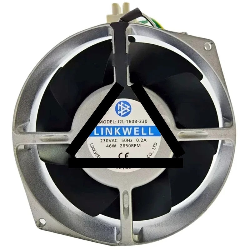 LINKWELL J2L-160B-230 230V 0.2A 46W 2 Wires 2850RPM Cooling Fan