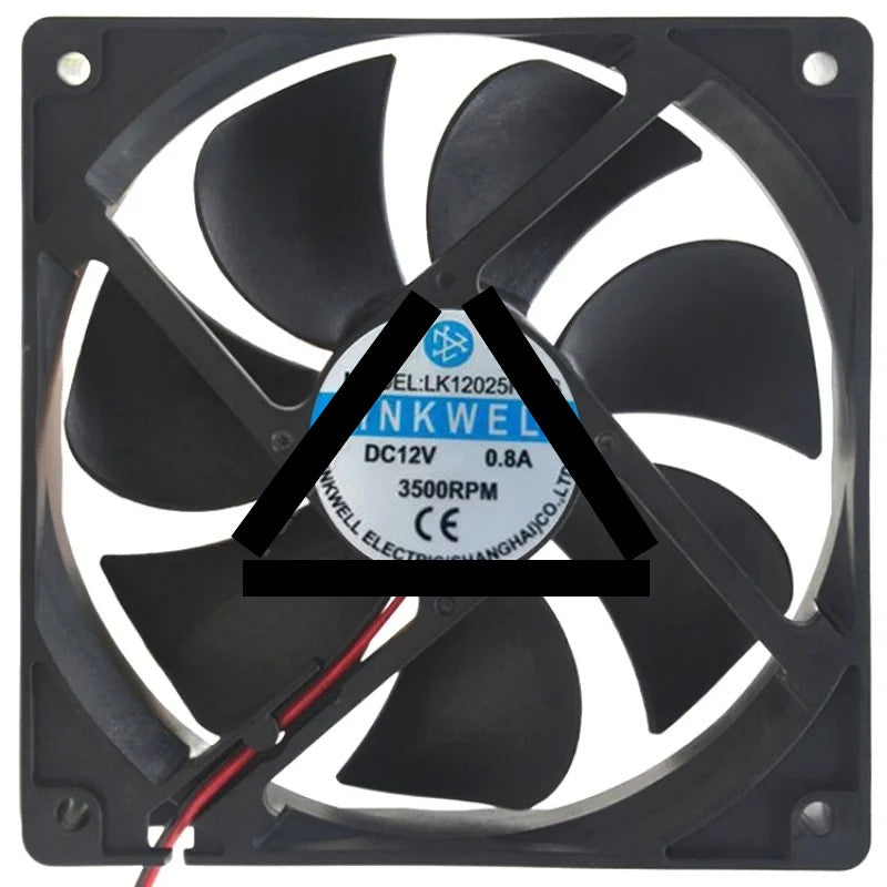 LINKWELL LK12025H12B 12V 0.8A 2 Wires 3800RPM Axial Cooling Fan