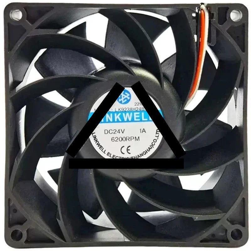 LINKWELL LK9238H24B-RD 24V 1A 3 Wires 6200RPM Axial Cooling Fan