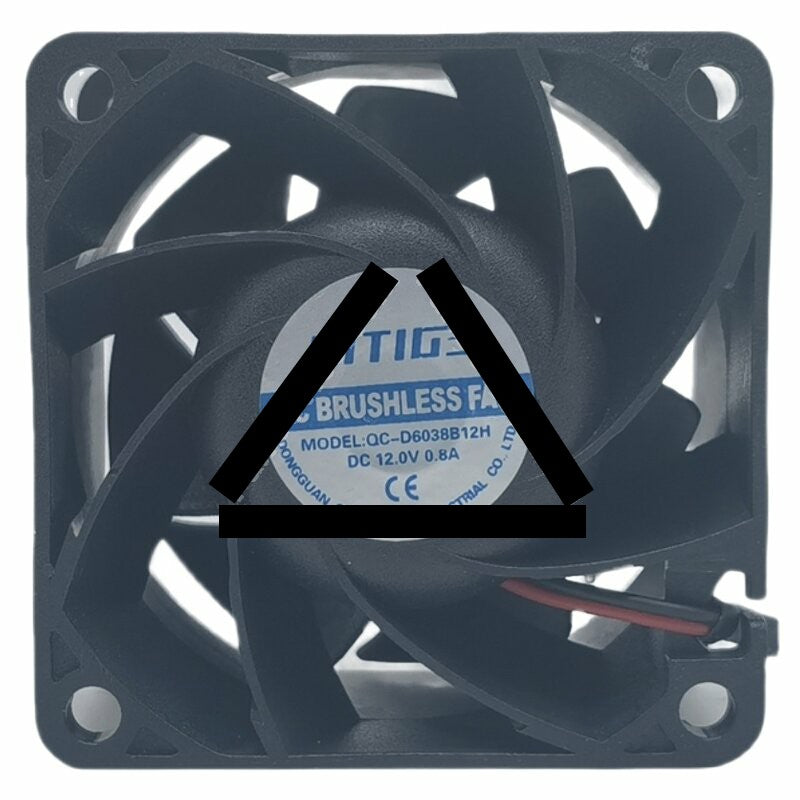 LITIG QC-D6038B12H DC 12V 0.8A 2 Wires Brushless Axial Cooling Fan