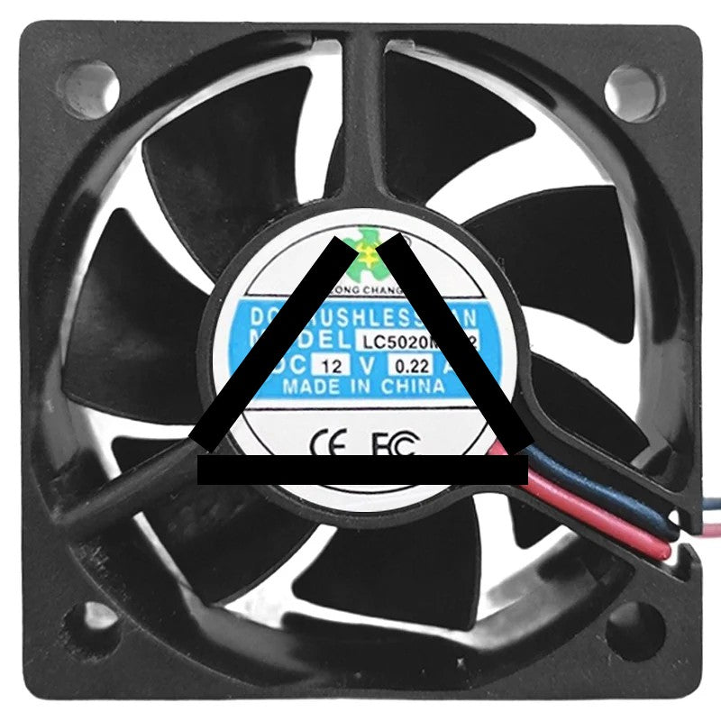 LONG CHANG LC5020MR12 12V 0.22A DC Brushless 2 Wires Axial Cooling Fan